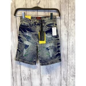 Truth Substance Women's Slim Fit Stretch Distressed Denim Shorts Size 7 New